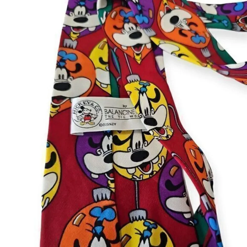 Disney Goofy Christmas Ornament Silk Neck Tie Balancine‎ Inc Tie Works